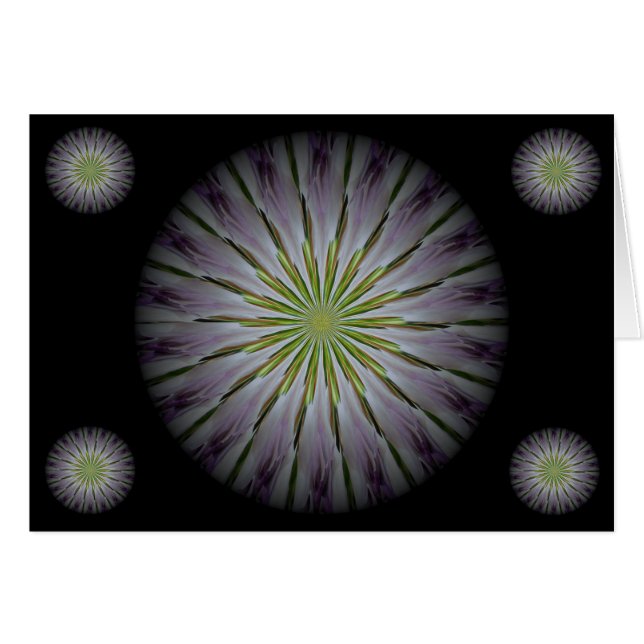 a floral mandala card for centring (Front Horizontal)