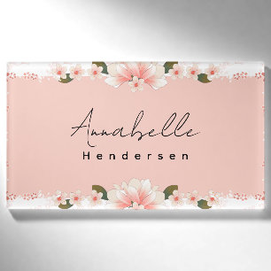 A Floral Modern Minimalist Name Tag