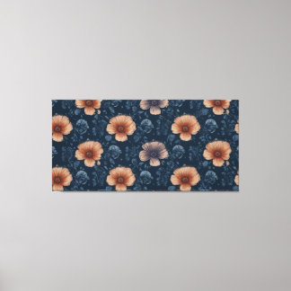 a floral pattern with flowers canvas print