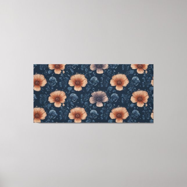 a floral pattern with flowers canvas print (Front)