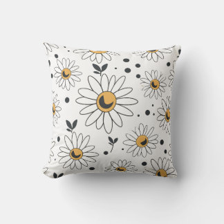 A floral pillow with white background