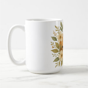 A floral pumpkin is a delightful blend coffee mug