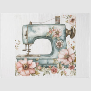 A Floral Sewing Machine Series Design #12 Tissue Paper
