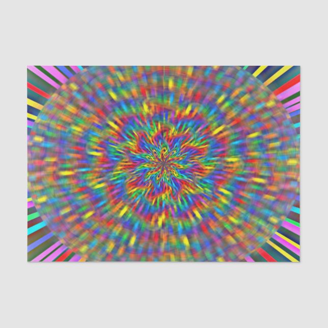A Floral Tie Dye Tissue Paper (Front)