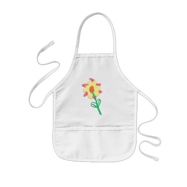 A Flower for Grandma Kids Apron (Front)