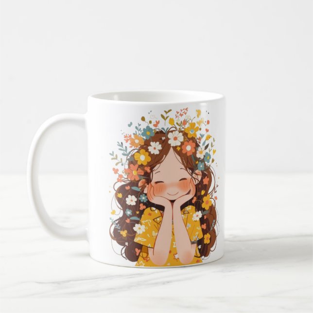 a Flower of Joy Coffee Mug (Left)