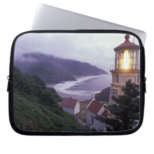A foggy day on the Oregon coast at the Heceta Laptop Sleeve