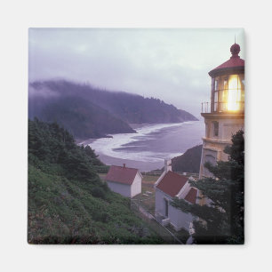 A foggy day on the Oregon coast at the Heceta Magnet