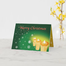 A folded Christmas card featuring snow in an hemp