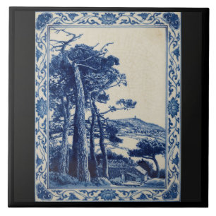 A Folly Cornwall Cobalt Blue Ceramic Art Tile