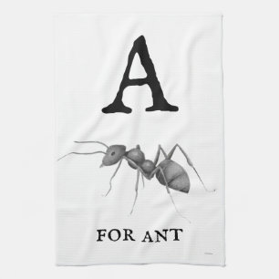 "A" for Ant  Kitchen Towel