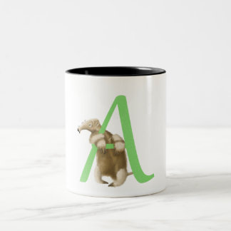 A for Anteater Initial - Mug - Green