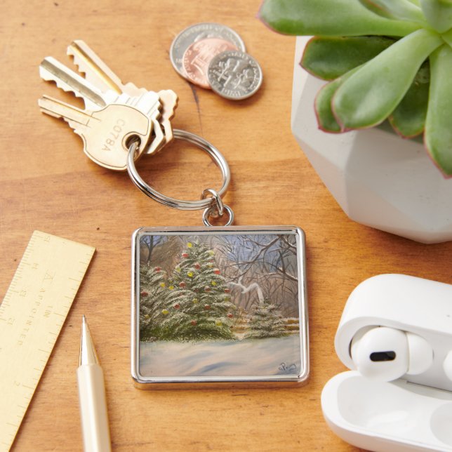 A Forest Christmas, by Gary Poling Keychain (Desk)