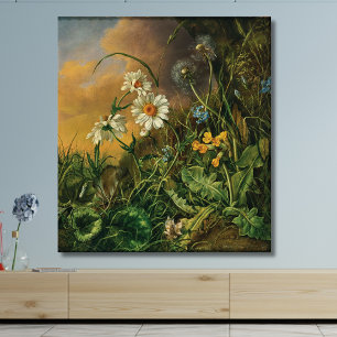 A Forest Floor with Daisies, Primroses, ... Canvas Print