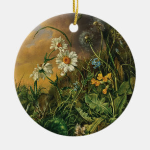 A Forest Floor with Daisies, Primroses, ... Ceramic Ornament