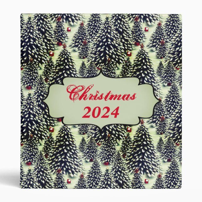 A Forest of Snow Covered Christmas Trees  Binder (Front)