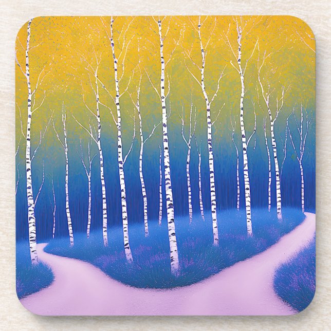 A Fork in Time – A Woodland Landscape Coaster (Front)