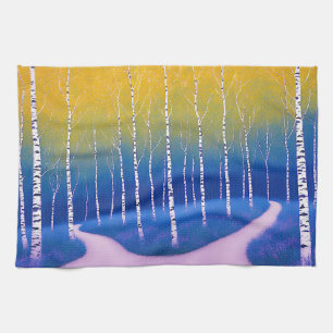 A Fork in Time – A Woodland Landscape Kitchen Towel