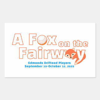 "A" Fox on the Fairway - Sticker