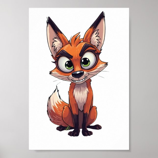 A fox with an interested look poster (Front)