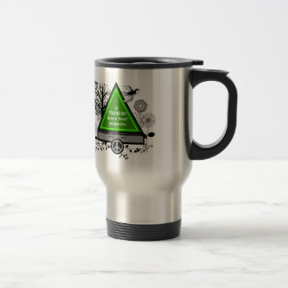 A framers with "tude" travel mug