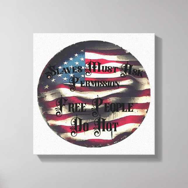A Free People Canvas Print (Front)