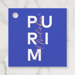 A Freilichen Purim by Hand Favour Tags