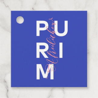 A Freilichen Purim by Hand Favour Tags