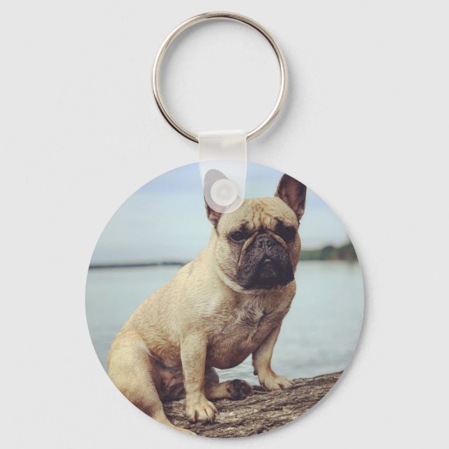 A French Bulldog Keychain (Front)