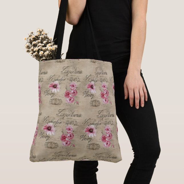 A French Ephemera Design Series 20 Tote Bag (Close Up)