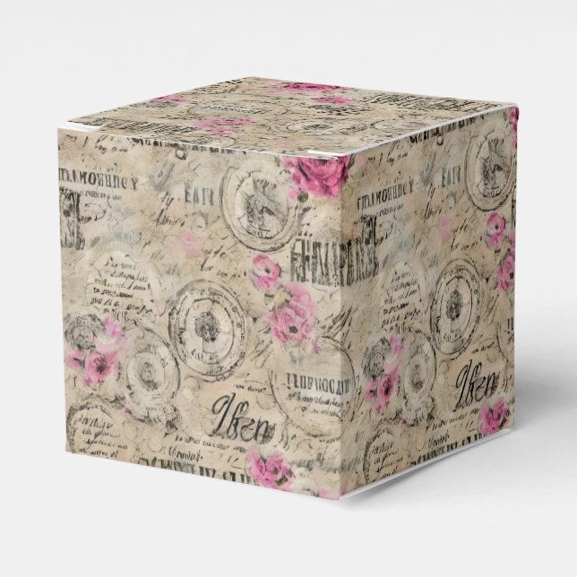 A French Ephemera Design Series 24 Favor Box (Front Side)