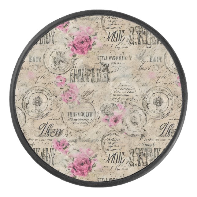 A French Ephemera Design Series 24 Hockey Puck (Front)