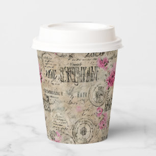 A French Ephemera Design Series 24 Paper Cups