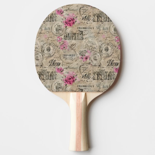 A French Ephemera Design Series 24 Ping Pong Paddle (Front)