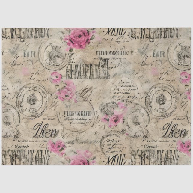 A French Ephemera Design Series 24 Tissue Paper (Front)