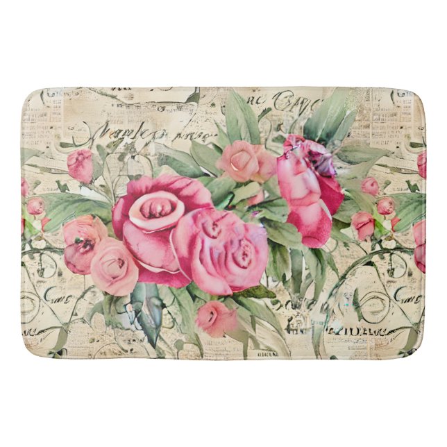 A French Ephemera Design Series 26 Bath Mat (Front)