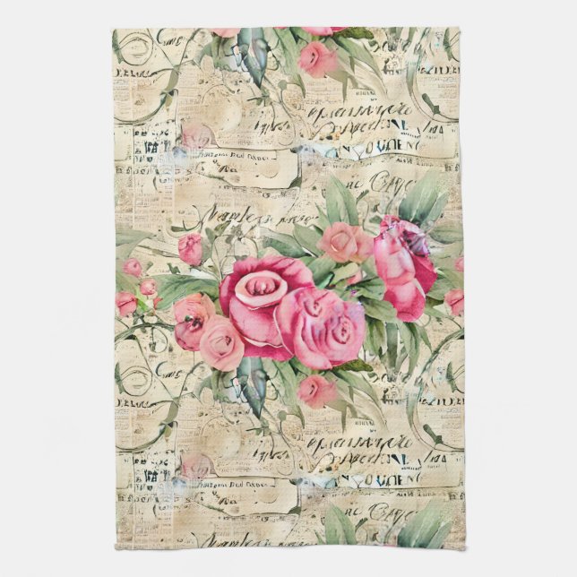 A French Ephemera Design Series 26 Kitchen Towel (Vertical)