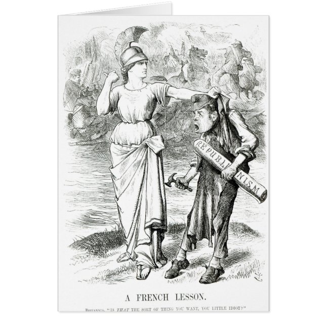 A French Lesson', cartoon from 'Punch' (Front)