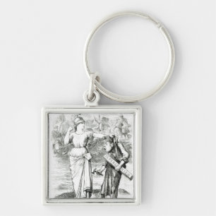 A French Lesson', cartoon from 'Punch' Keychain