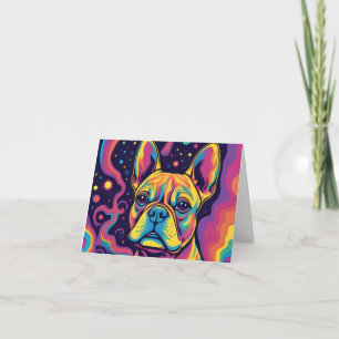 A frenchy dog merry christmas holiday card