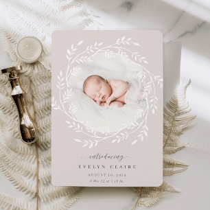 A Fresh Branch Photo Birth Announcement