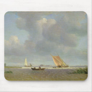 A fresh breeze on the Elbe, c.1830 Mouse Pad