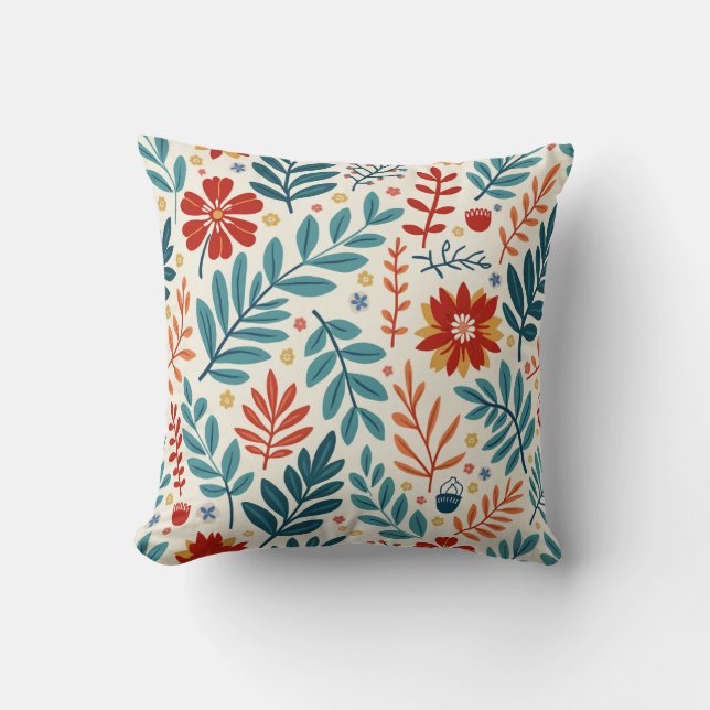 a fresh green-red pillow (Front)