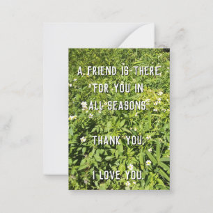 A Friend for All Seasons Flat Note Card