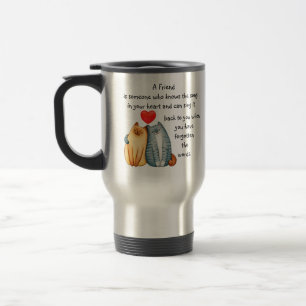 A Friend Friendship Love Quote Cute Cats Mug