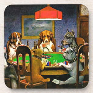 A Friend in Need, Dogs Playing Poker, Coaster