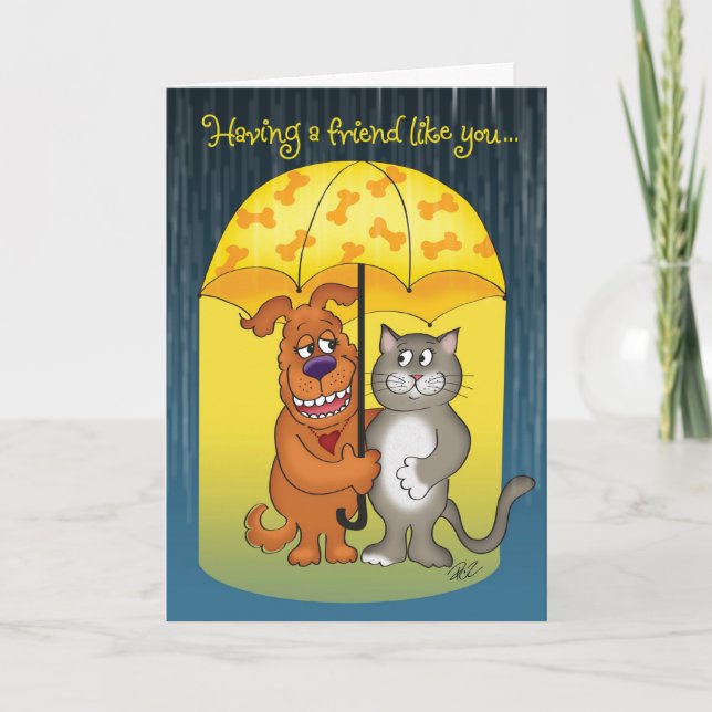 A Friend Like You Illustrated Friendship Card (Front)
