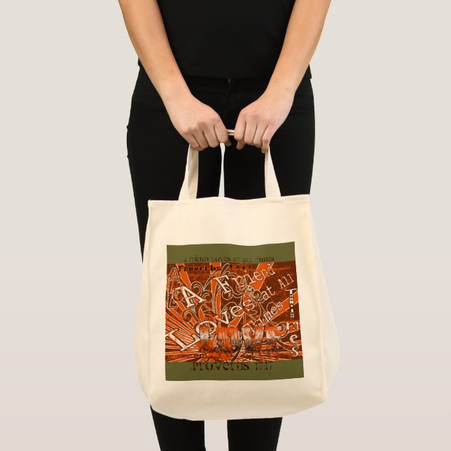 A Friend Loves At All Times. - Customized Tote Bag (Front (Product))