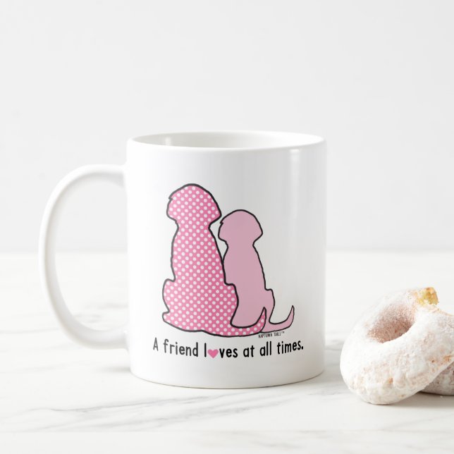 A Friend Loves At All Times Dog Lover Mug (With Donut)