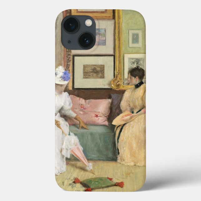A Friendly Call, 1895 (oil on canvas) Case-Mate iPhone Case (Back)